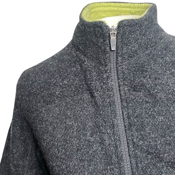 Ibex 100% Merino Wool Jacket Sweater Charcoal Gray Full Zip Fitted USA Made Med - Picture 6 of 16
